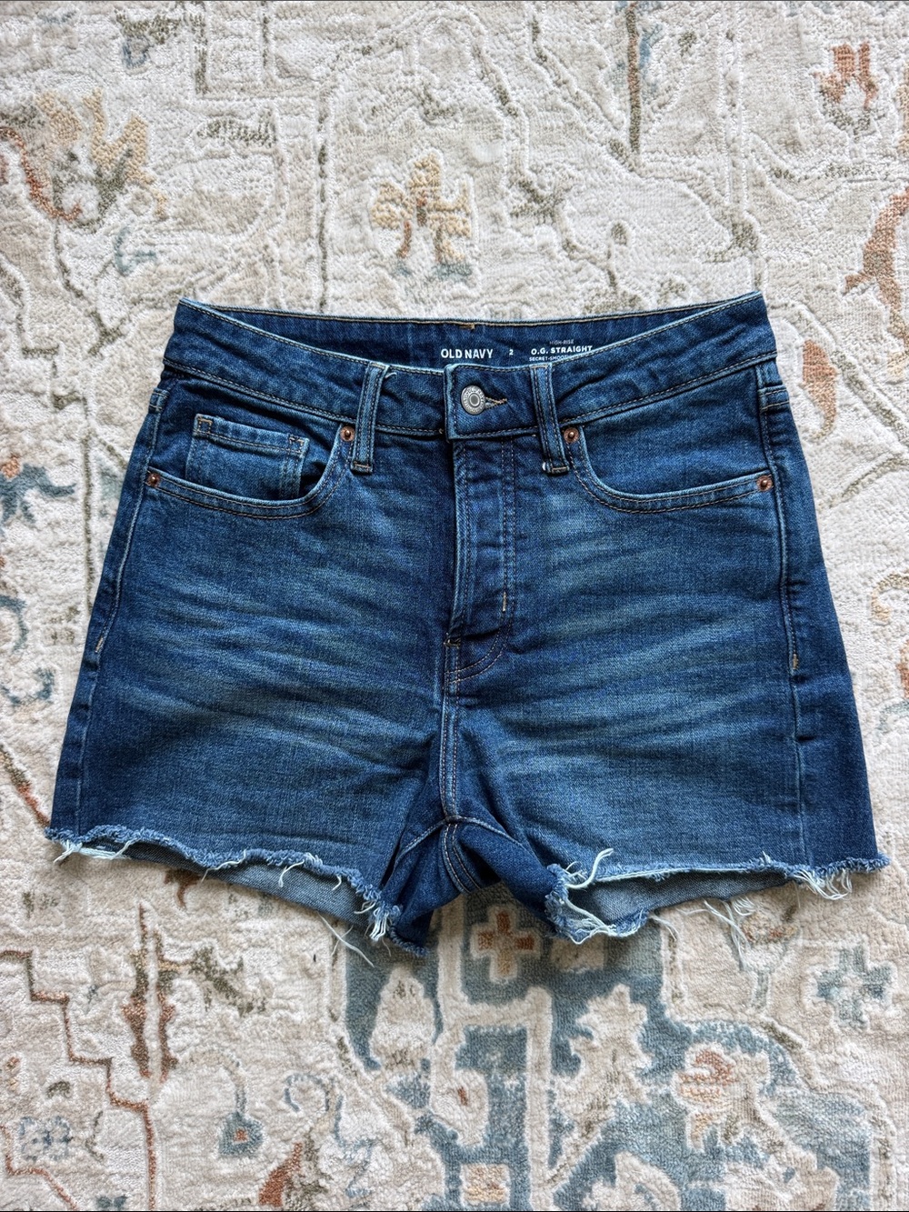 Old Navy Dark Blue Denim Cutoff Shorts size 2